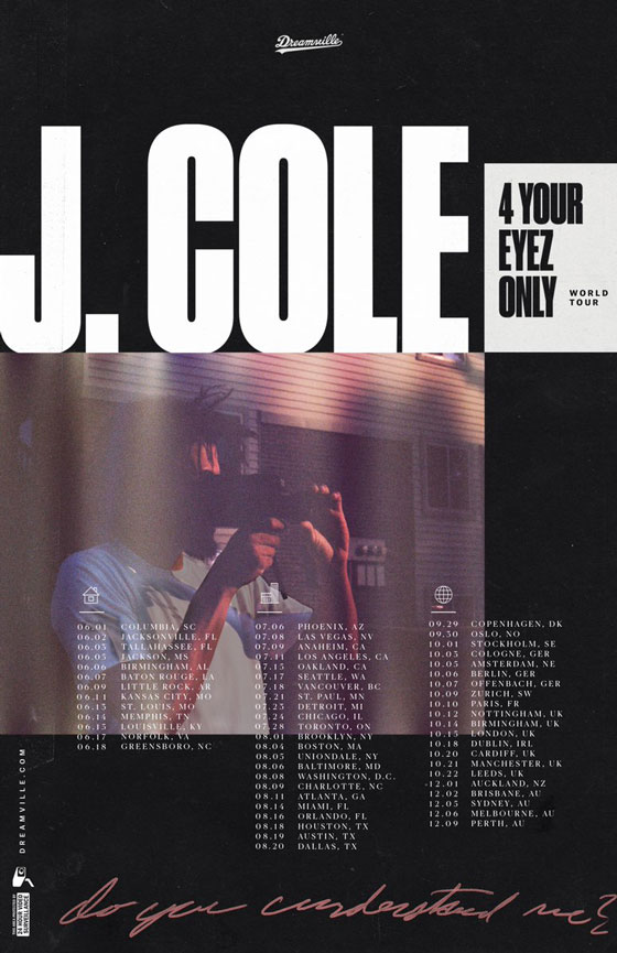 J. Cole Maps Out "4 Your Eyez Only Tour"