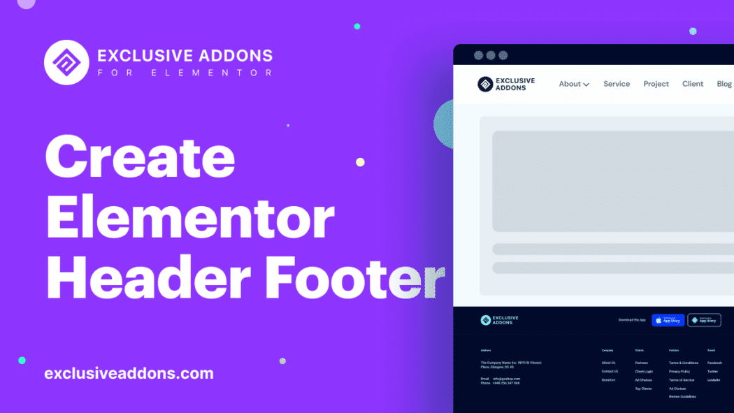 How To Create Elementor Header and Footer Exclusive Addons