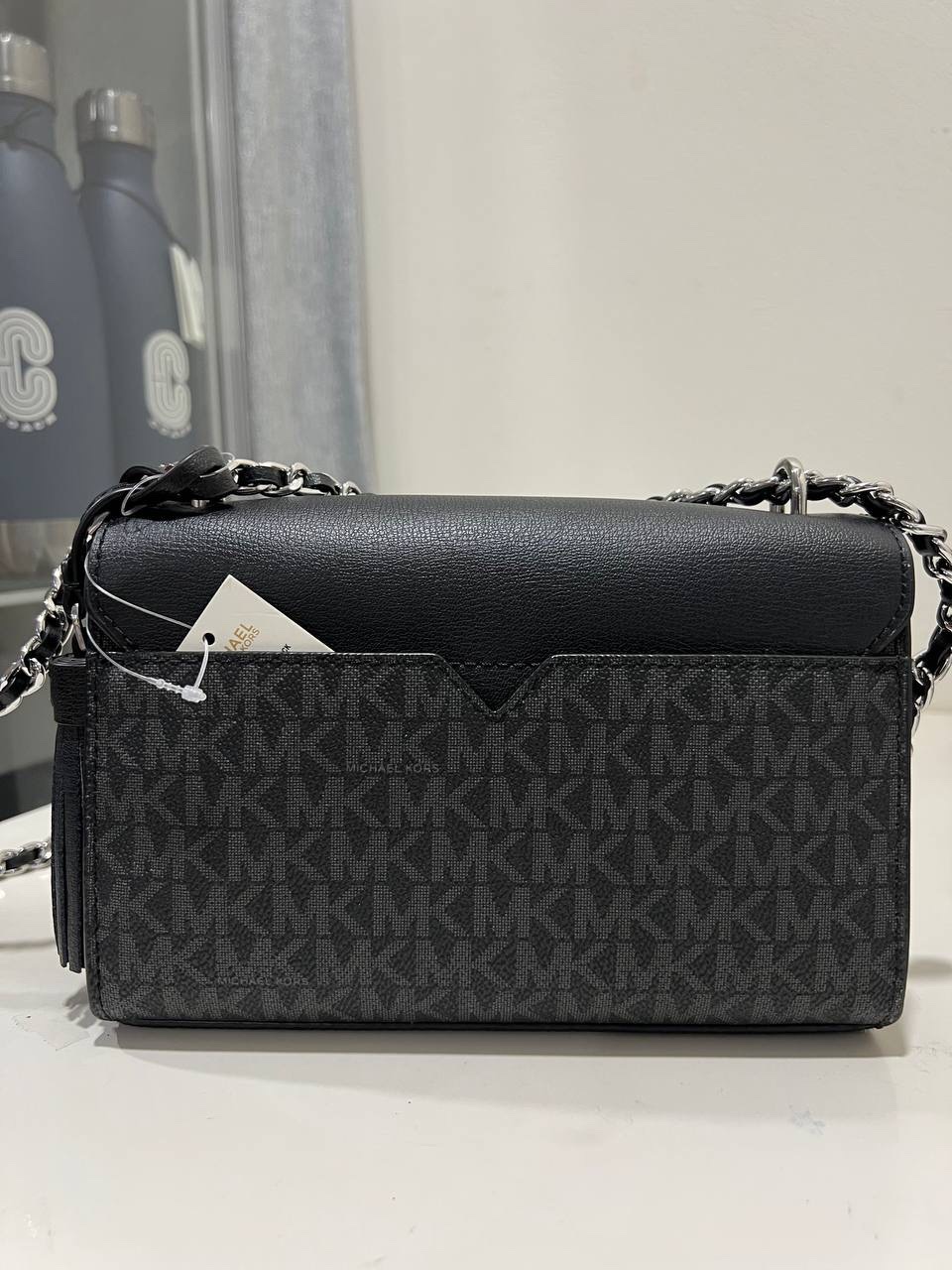 Michael Kors Rose Small Crossbody in Signature Black Exclusively USA