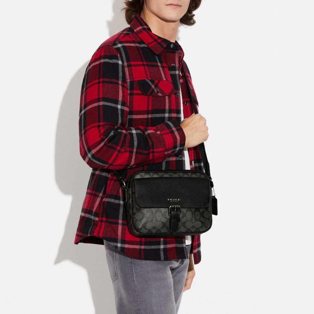 Coach Hudson Crossbody in Signature Black Exclusively USA