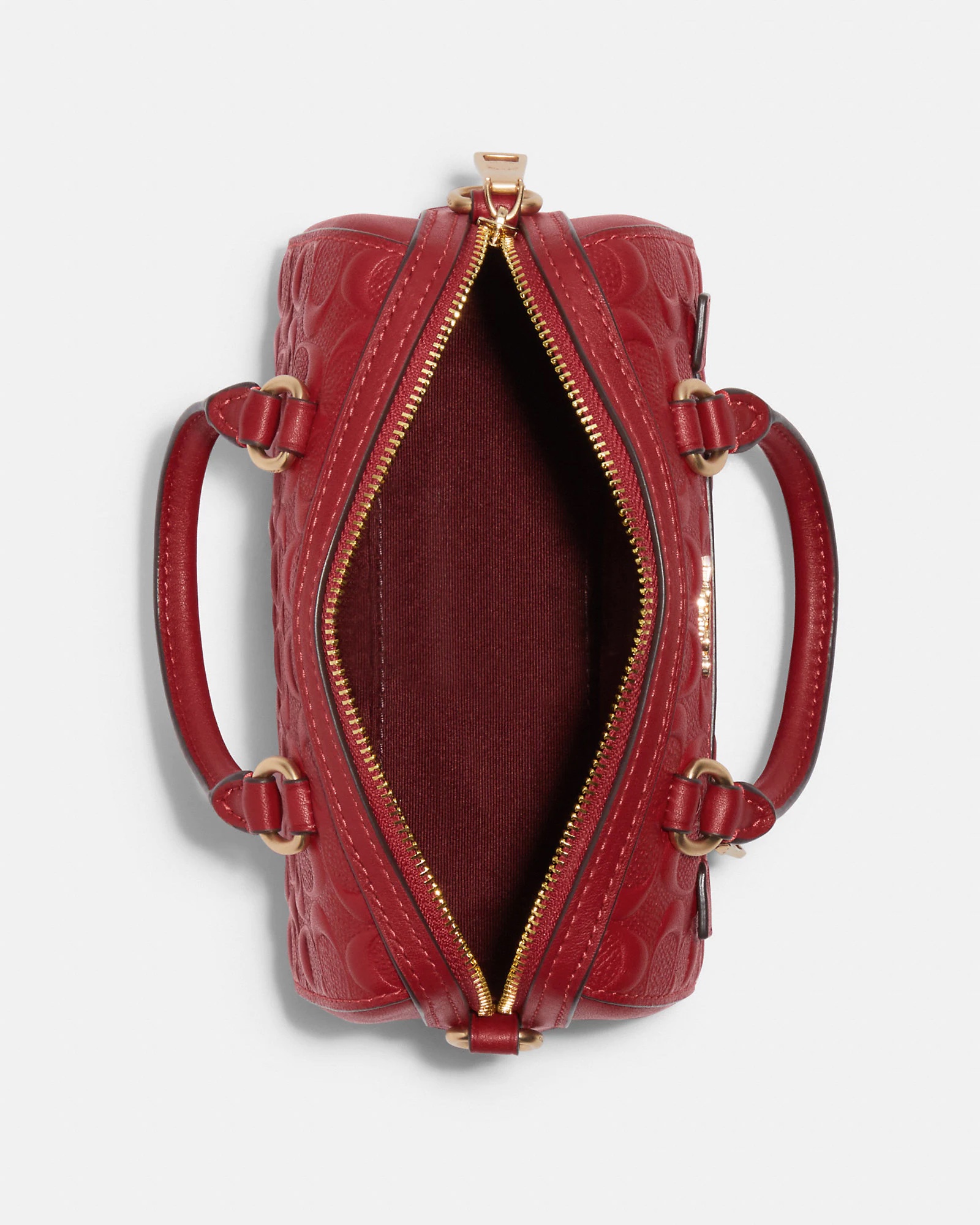 Coach Mini Rowan Crossbody In Signature Leather Red Exclusively USA