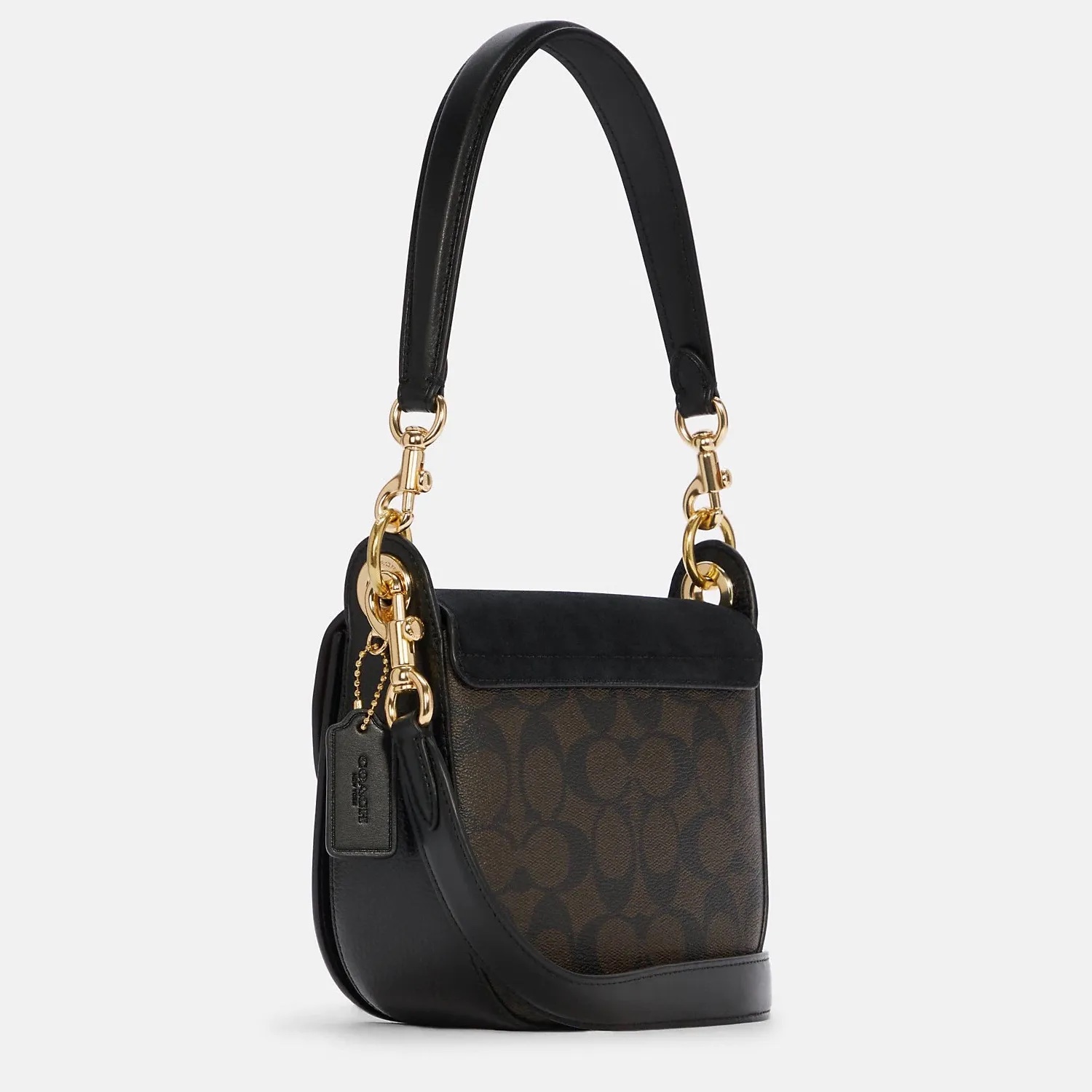 Coach Kleo Shoulder Bag 17 in Signature Brown/Black Exclusively USA