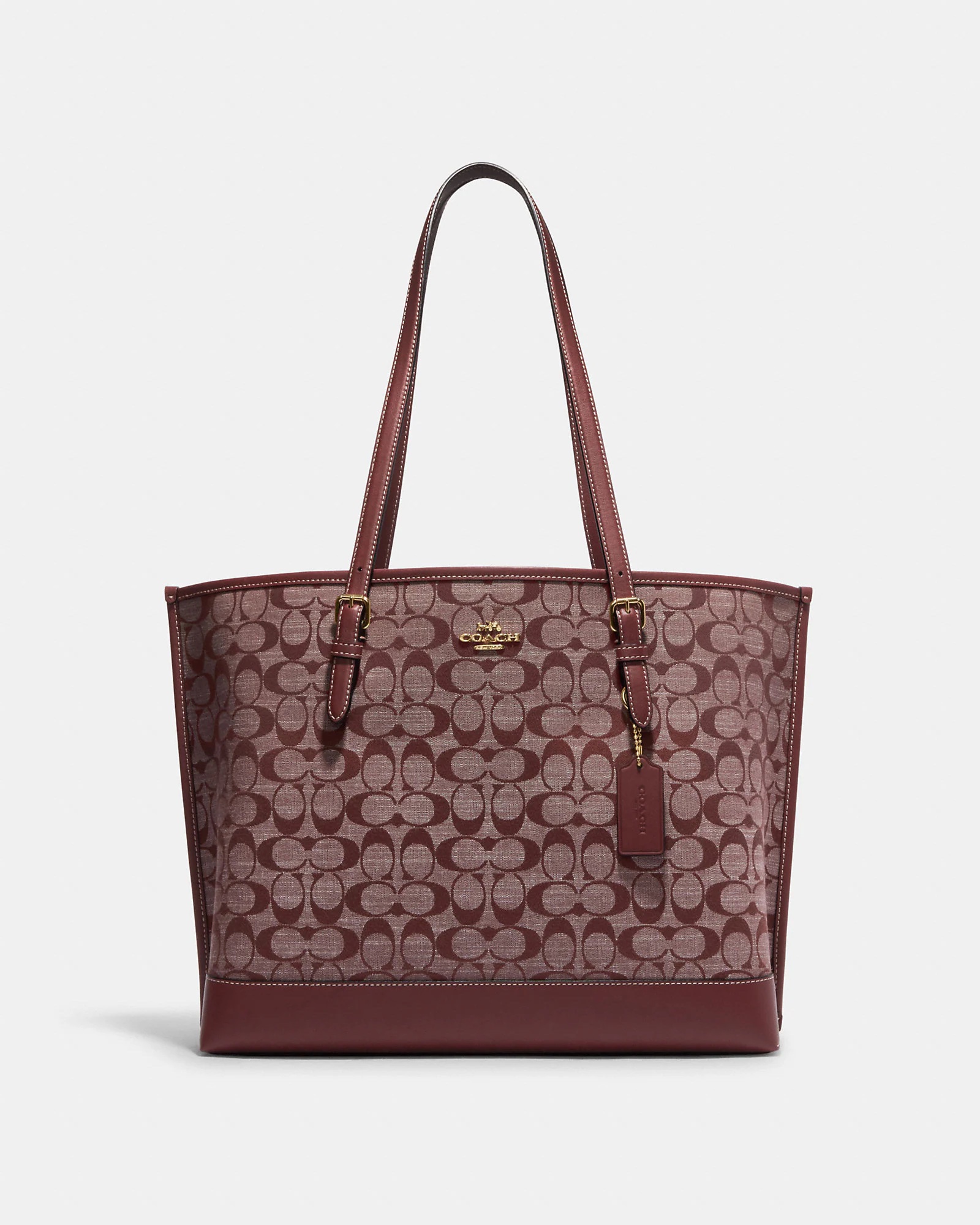 Coach Mollie Tote In Signature Chambray Wine Multi Exclusively USA