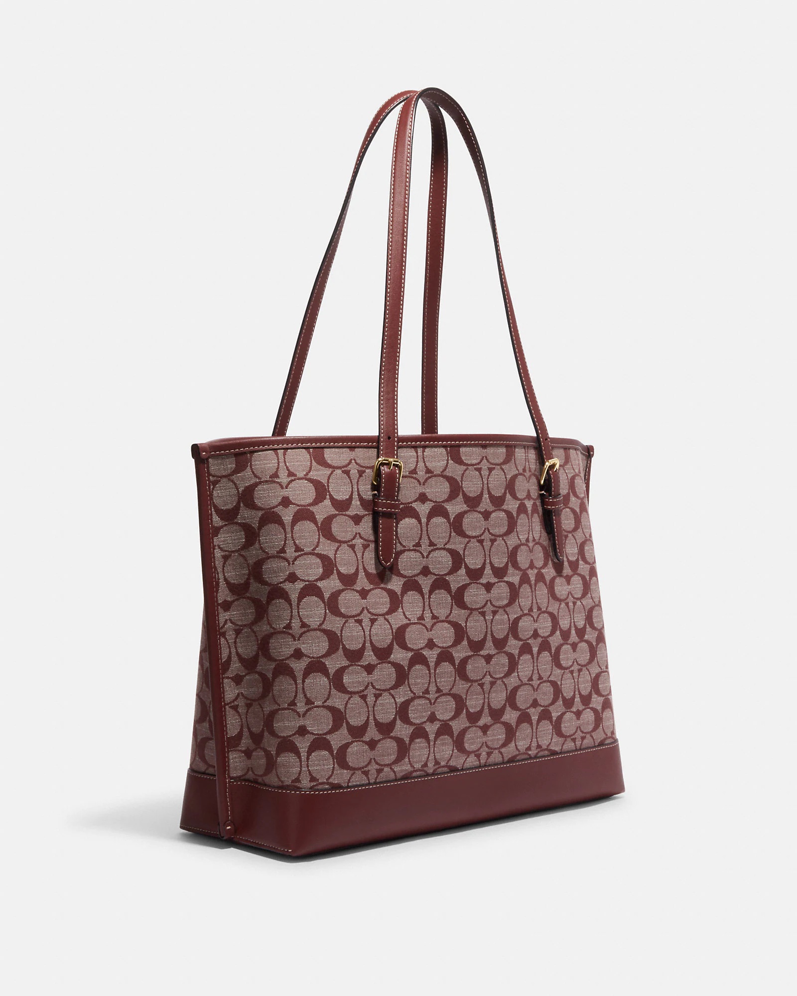 Coach Mollie Tote In Signature Chambray Wine Multi Exclusively USA