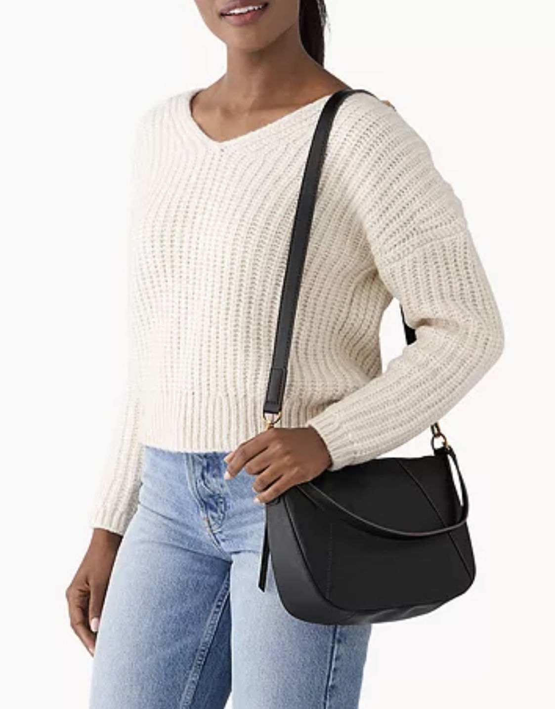 Fossil Skylar Crossbody in Black Exclusively USA