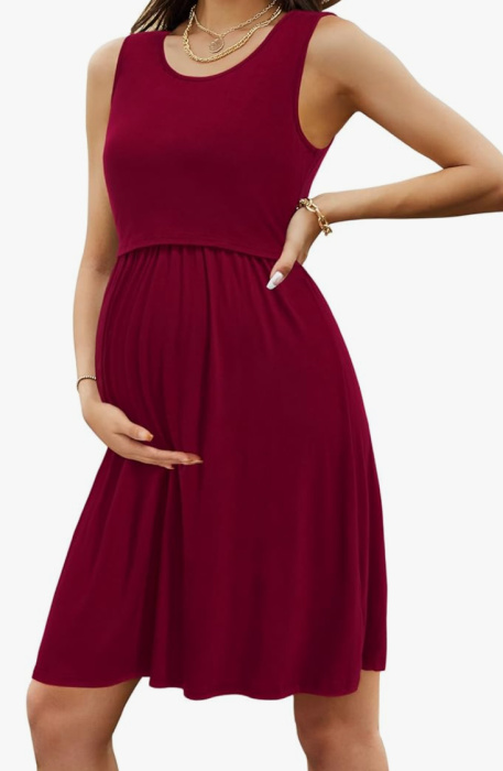 breastfeeding evening dress Naomi Maternity Nursing Dress Eclipse Blue