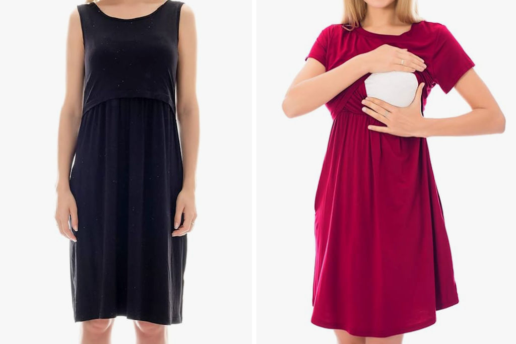 breastfeeding dresses for special occasions Formal Nursing Dress for Breastfeeding- Wedding Guest -Black  Nursing Queen