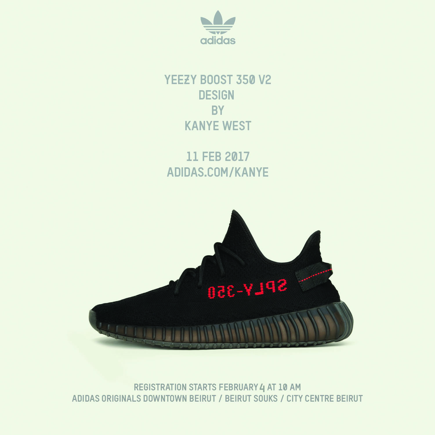 KANYE WEST and adidas announce the YEEZY BOOST 350 V2 Core Black / Red