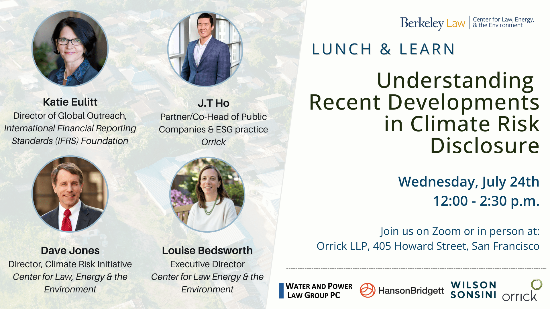Lunch & Learn Understanding Recent Developments in Climate Risk