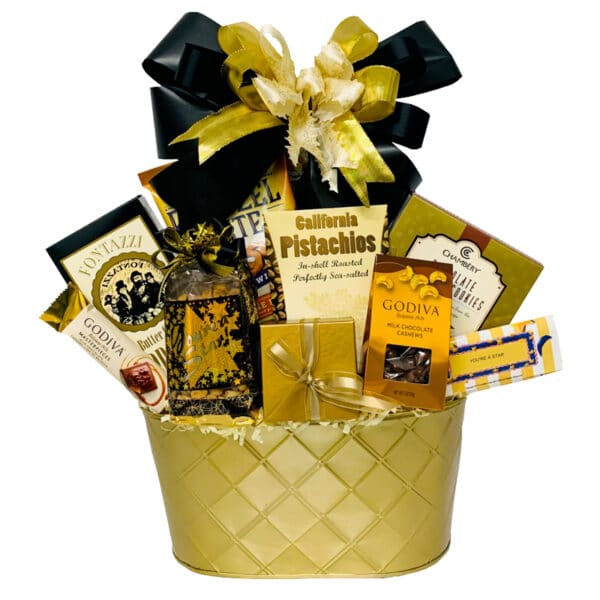 Golden Gift Basket Executive Baskets