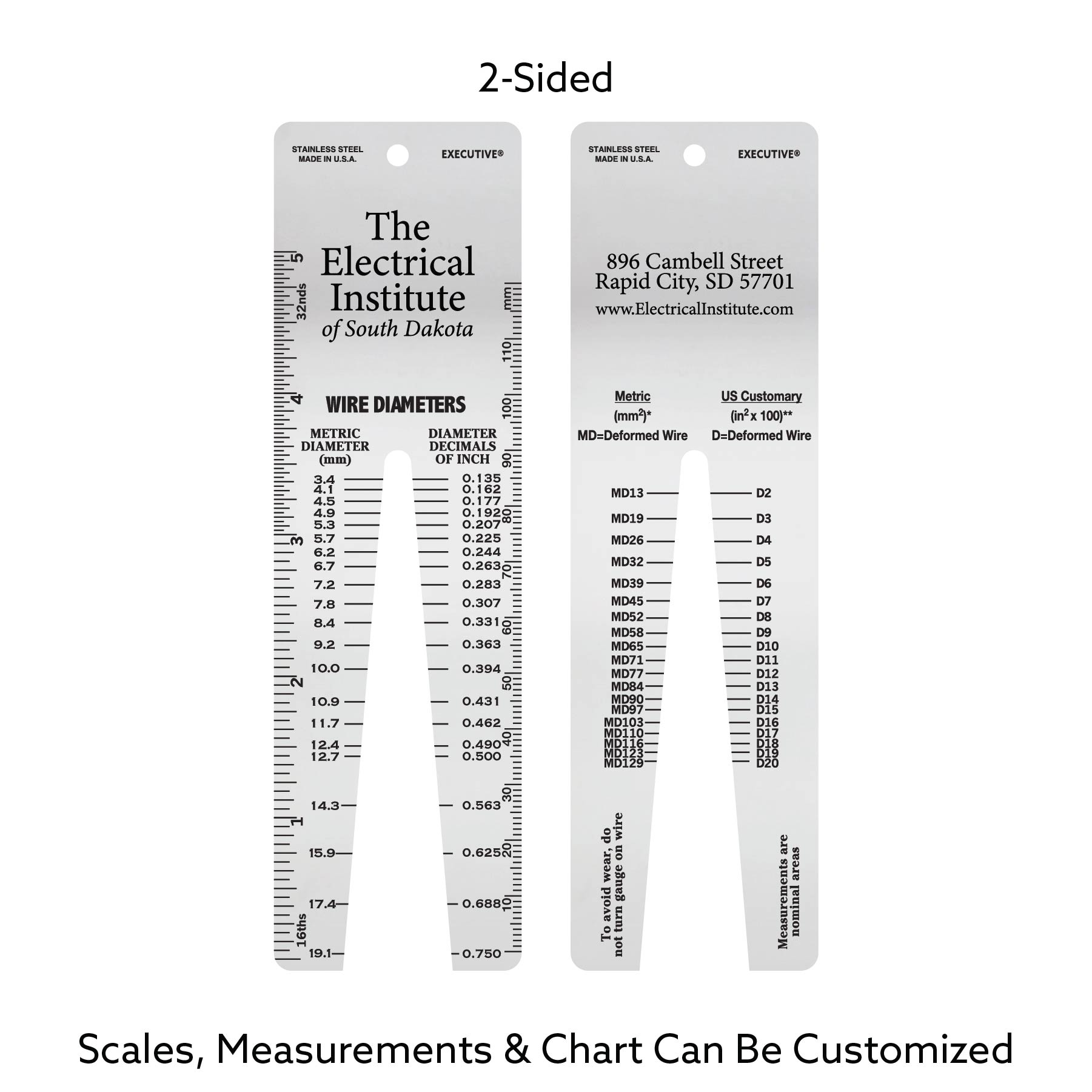 Stainless Steel Wire Gauge 8 - 3/4" Gauge AWG - Executive Line