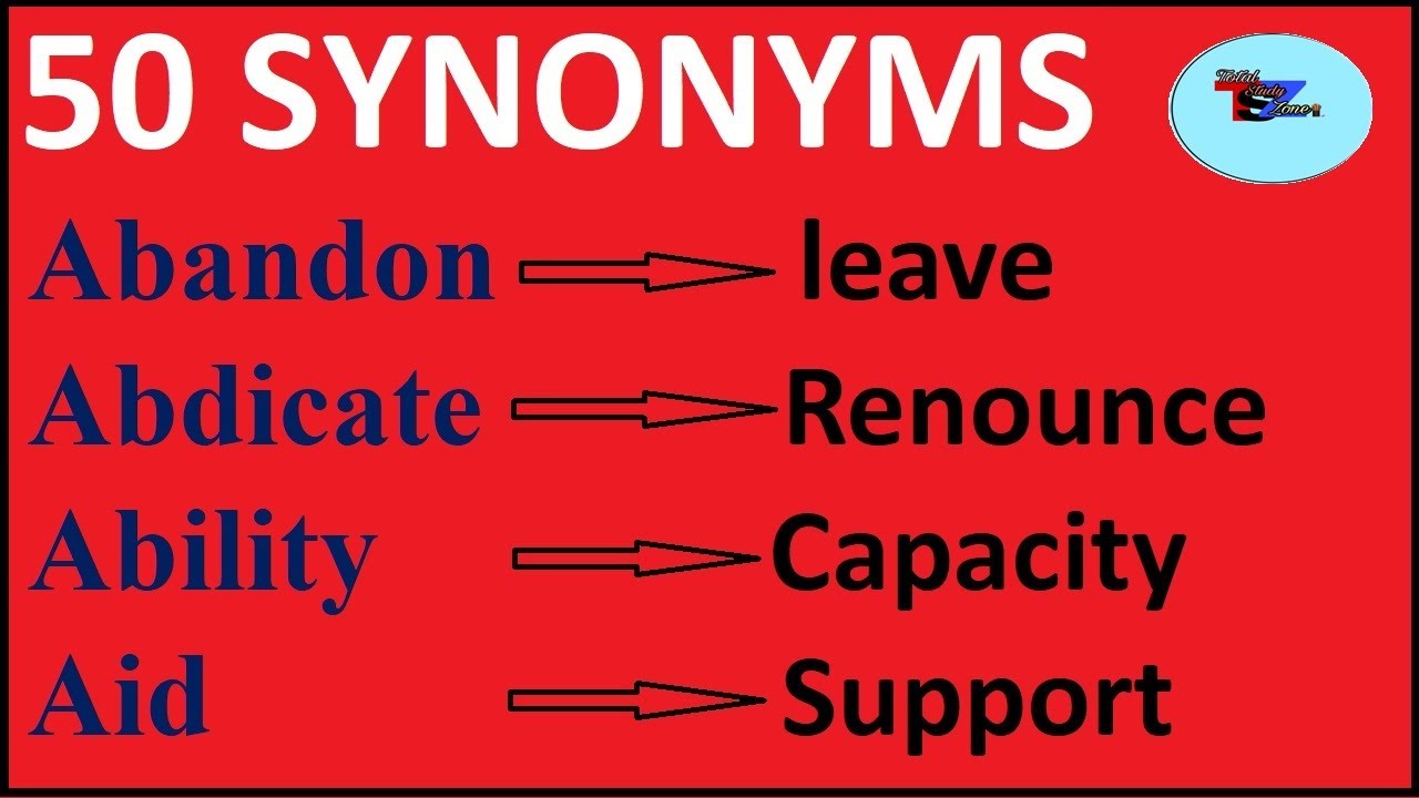 [English] 50 Important Synonyms » Executive Makers