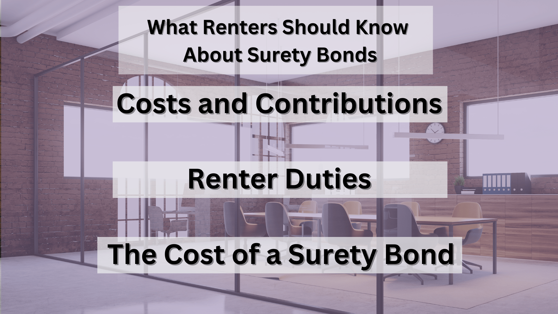 Surety Bond Security Deposit