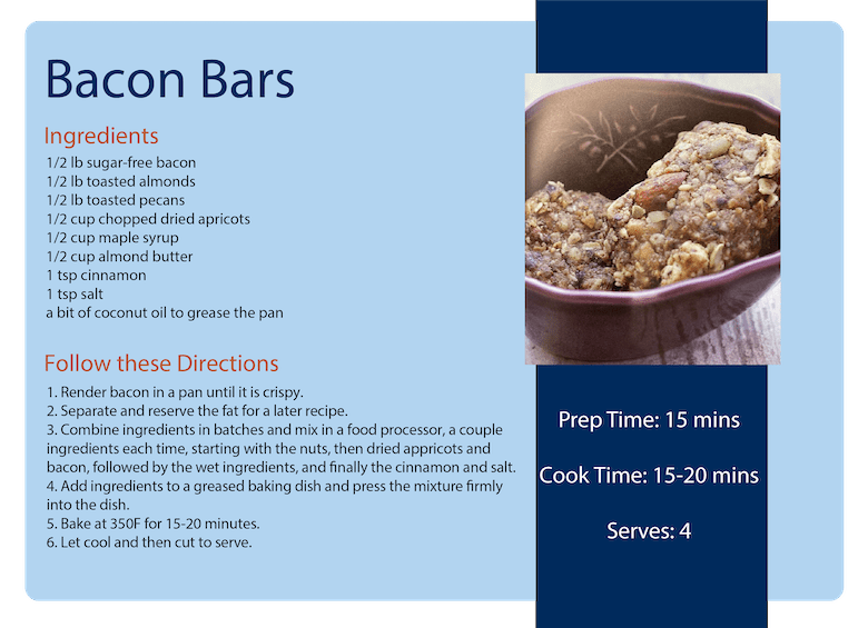 Food For Thought Bacon Bars Exercise Inc