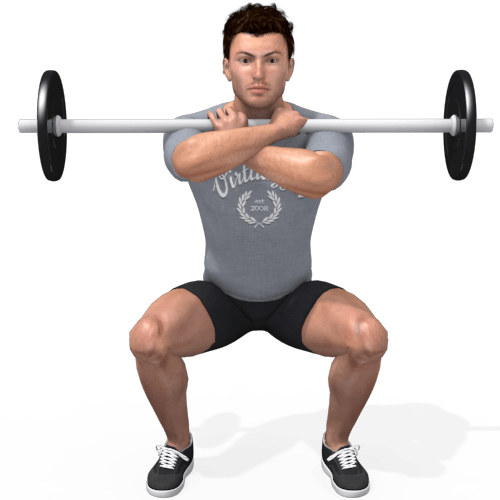 Barbell Front Squat Crossed Grip Video Exercise Guide