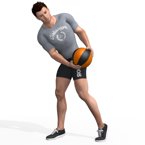 Medicine Ball Hip Throw (alternating) Video Exercise Guide