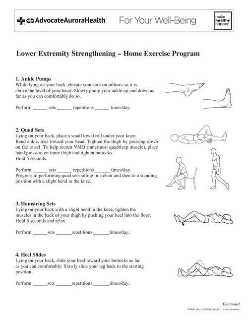 Exercises Lower Extremity Strengthening ? Home Exercise Program pdf