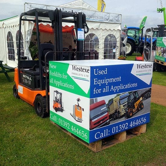 Show / Exhibition signage for Exeter based Westexe Forklifts Nettl of