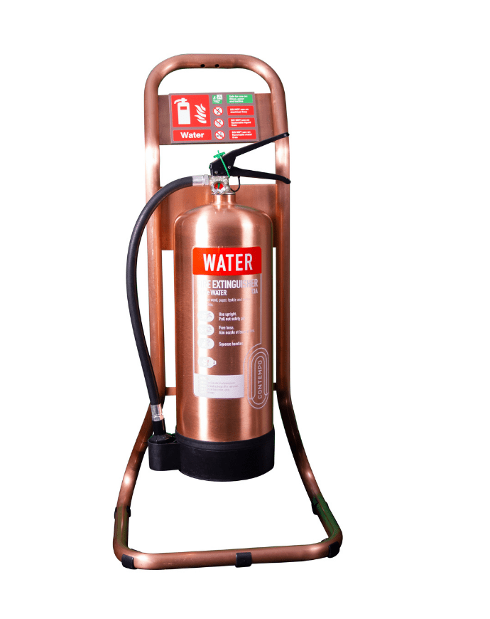 Single Tubular Extinguisher Stand Antique Copper Exeter Fire