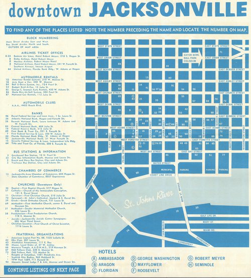 Visitors’ Map and Guide to Downtown Jacksonville University of North