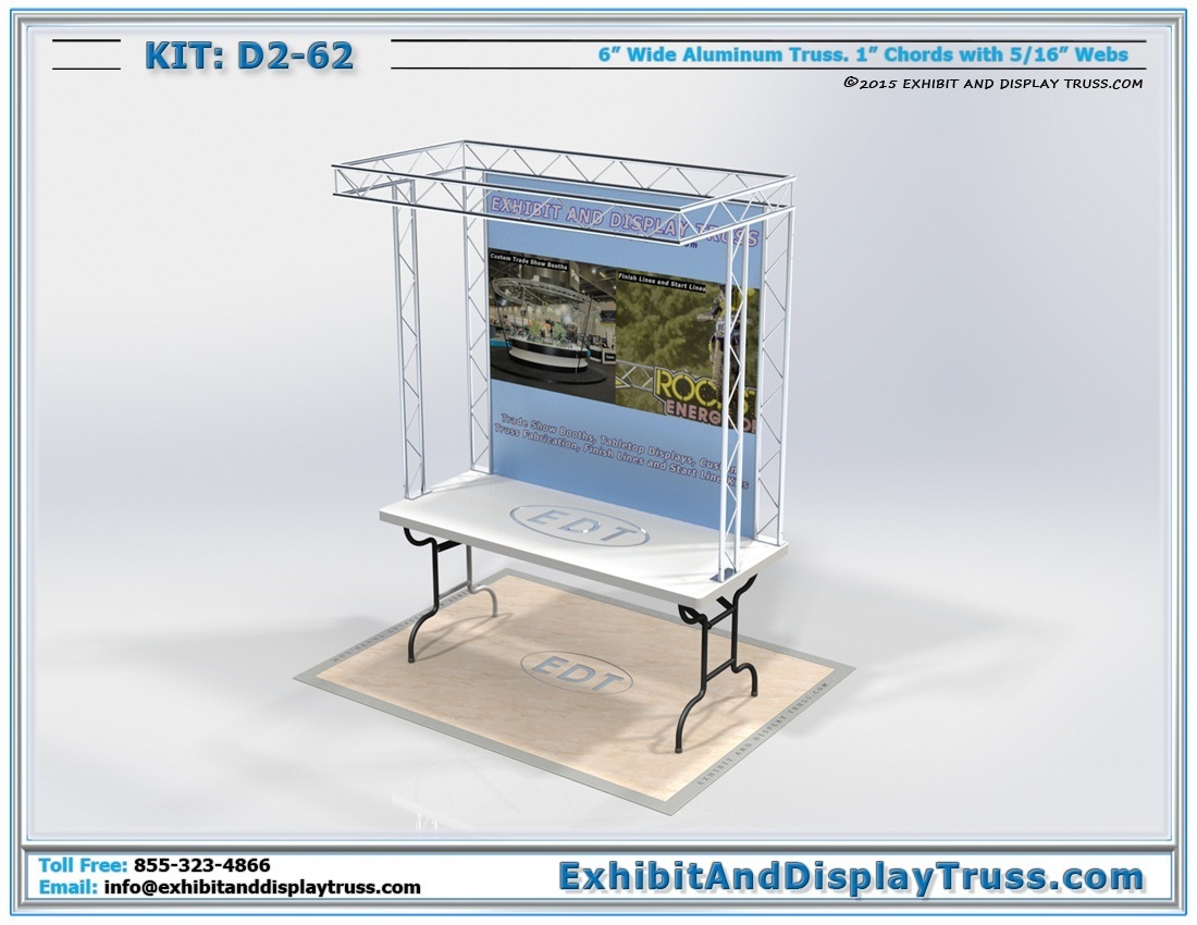 Kit D262 / Tabletop Trade Show Displays Exhibit And Display Truss