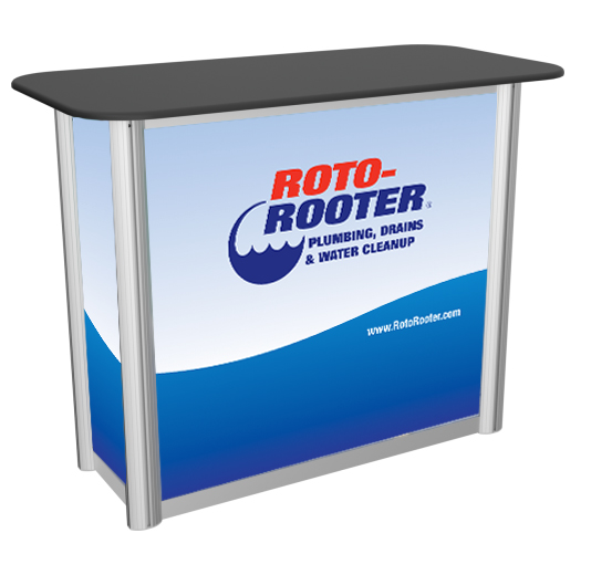 RotoRooter Branded Counter Exhibit Logistics