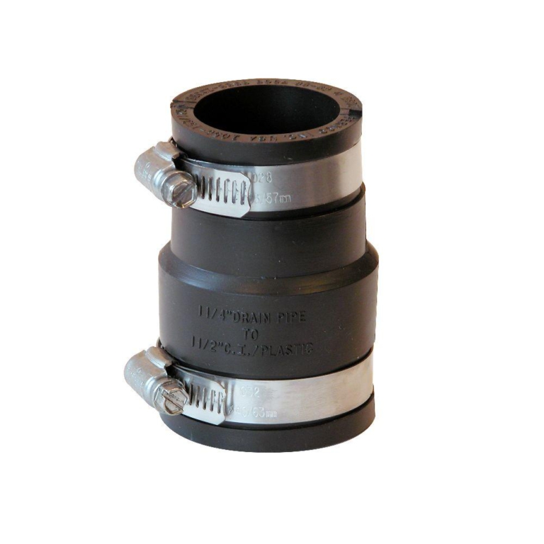 Flexible Rubber Coupling w/ Stainless Steel Clamps 11/2 x 11/4