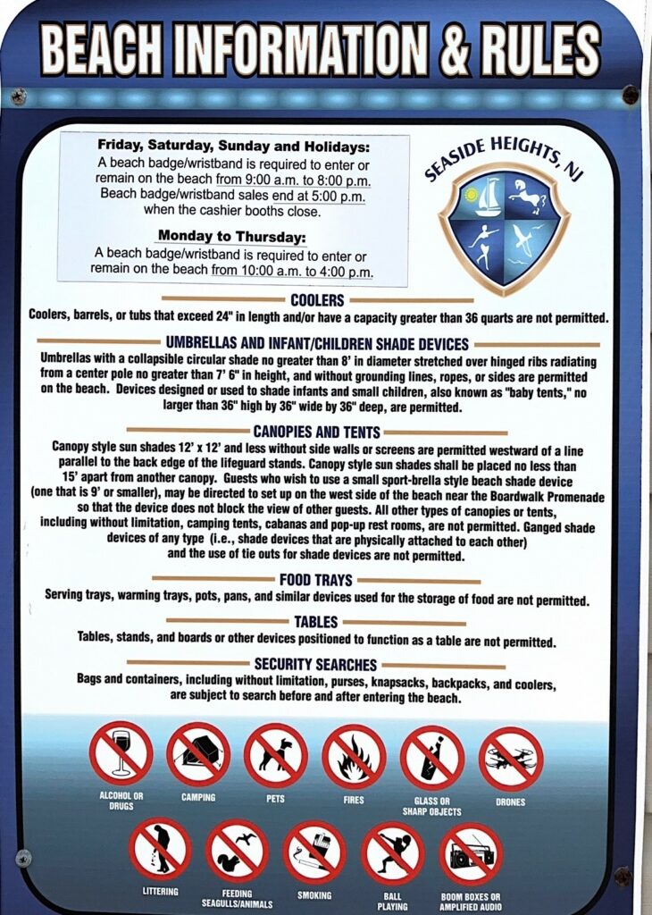 Beach Info Seaside Heights New Jersey Official Tourism Information Site