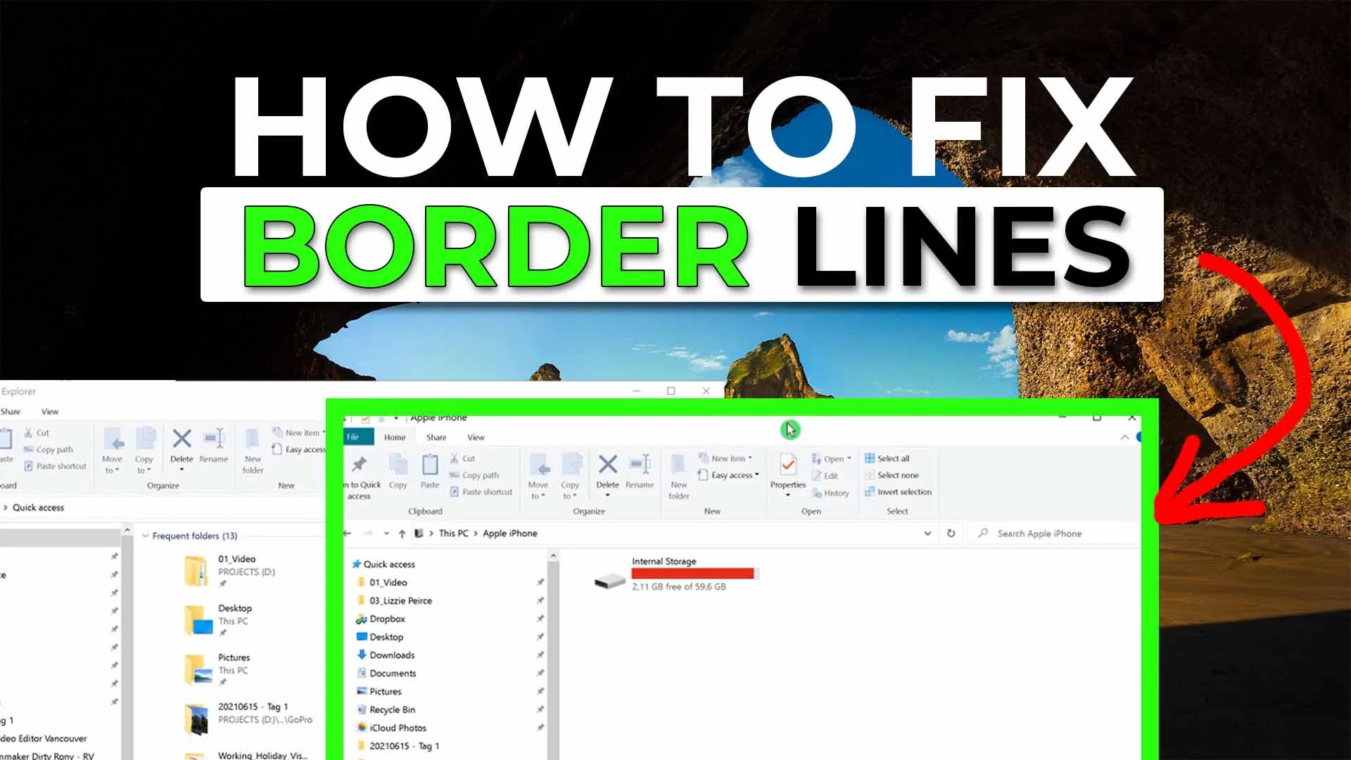 Windows 10 window border lines missing EASY FIX!