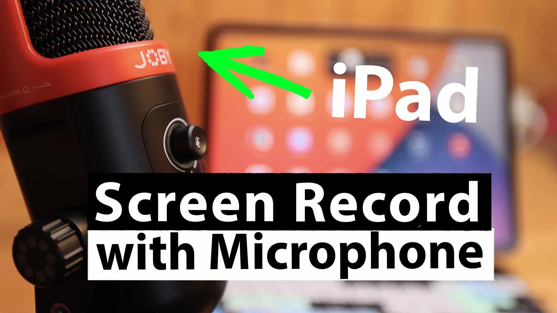 iPad How to Screen Record with MICROPHONE ON
