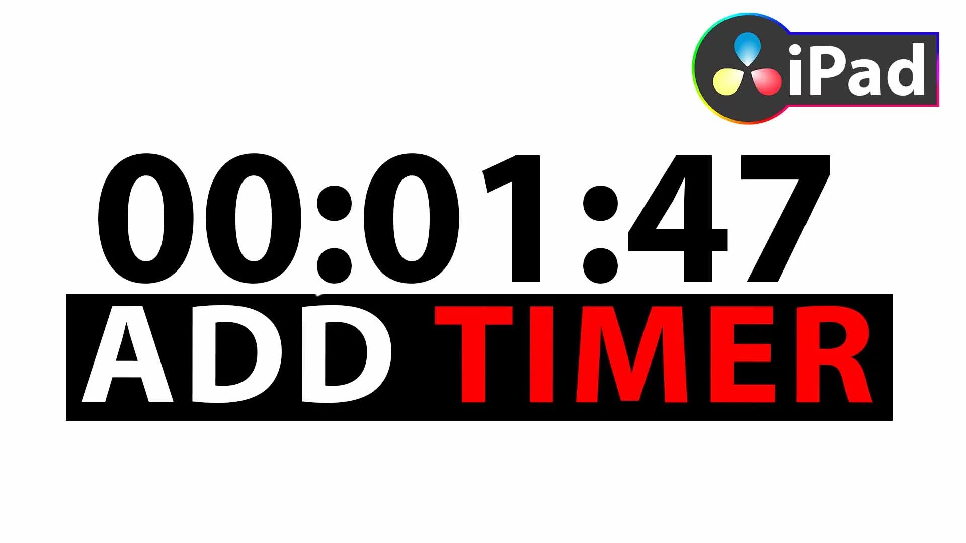 How to add TIMER ⏰ DaVinci Resolve iPad