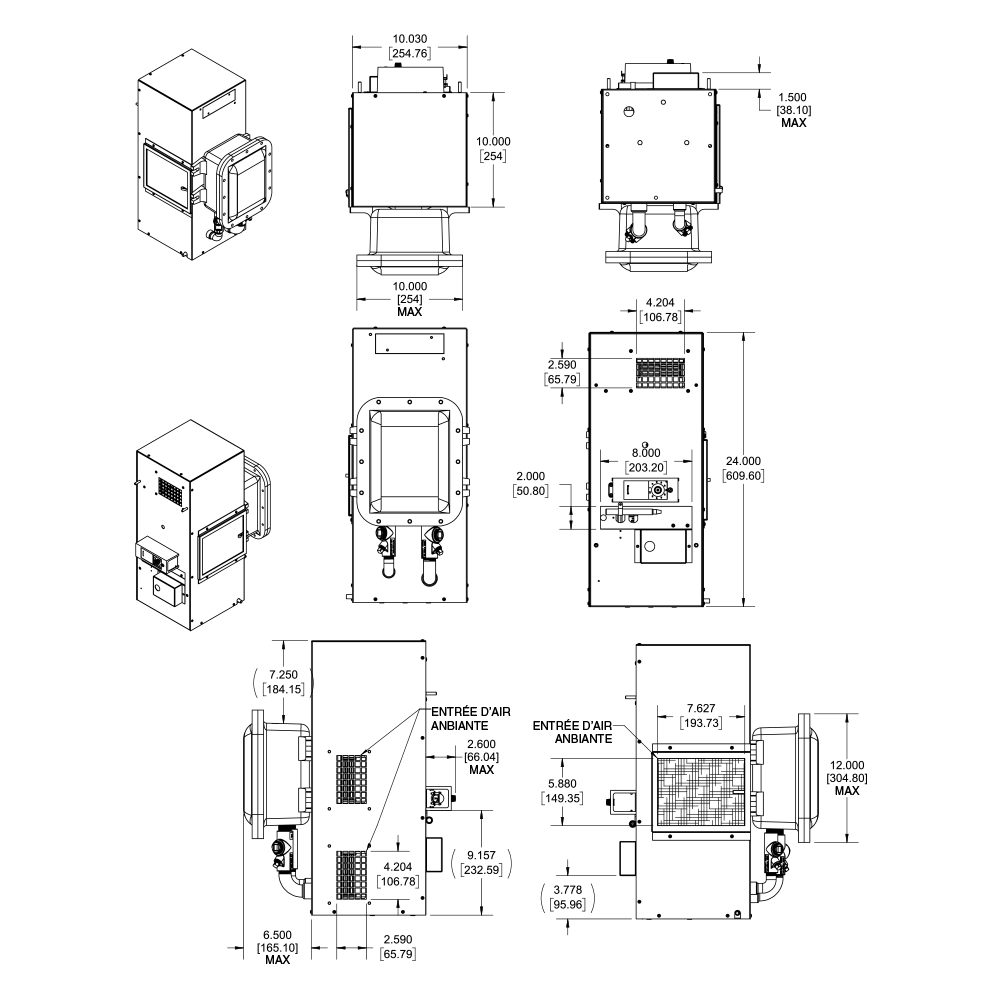 Extra Slim Vertical Mount A/C 2400 BTU Hazardous Duty EXM Manufacturing