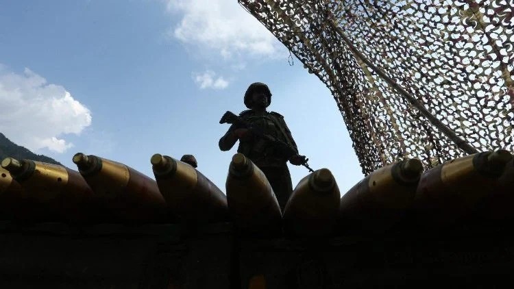 Un soldado de guardia