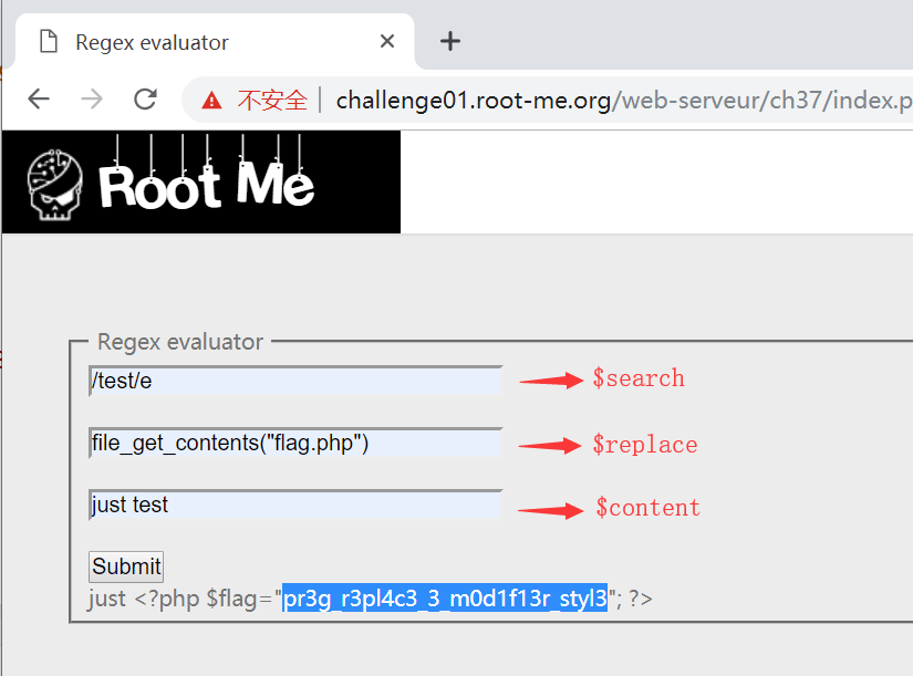 【RootMe】 PHP preg_replace() 眈眈探求