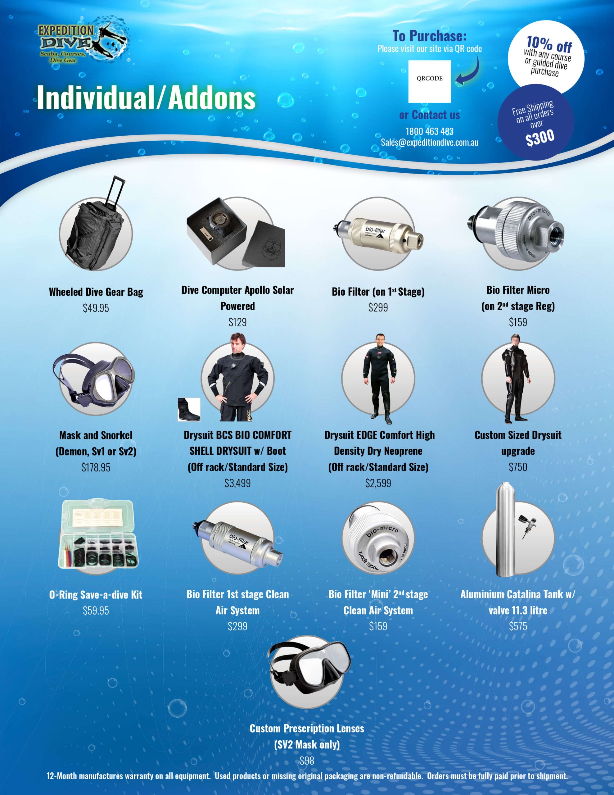 Individual/Addons Expedition Dive Sydney Scuba Diving