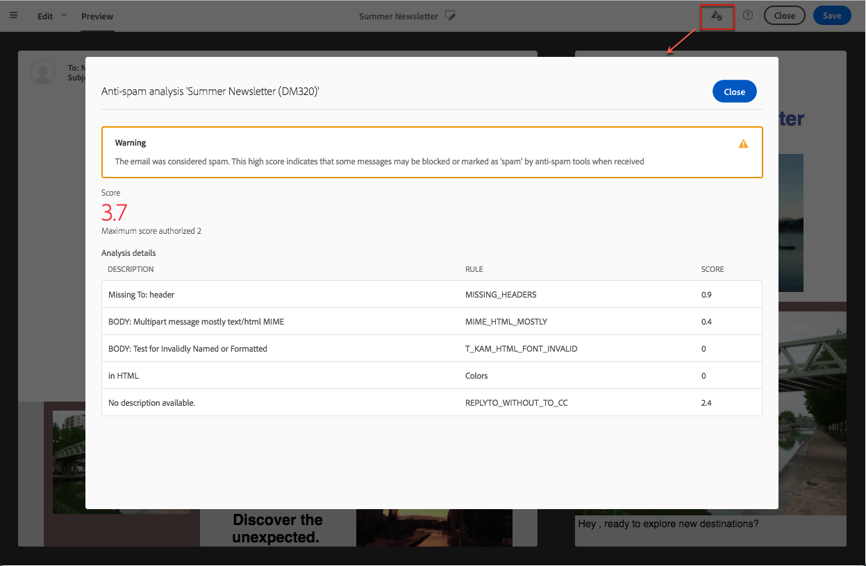 Control Del Contenido Del Correo Electronico En Adobe Campaign Standard Adobe Campaign