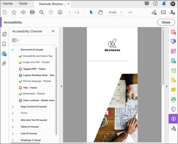 Check PDF Accessibility Adobe Document Cloud