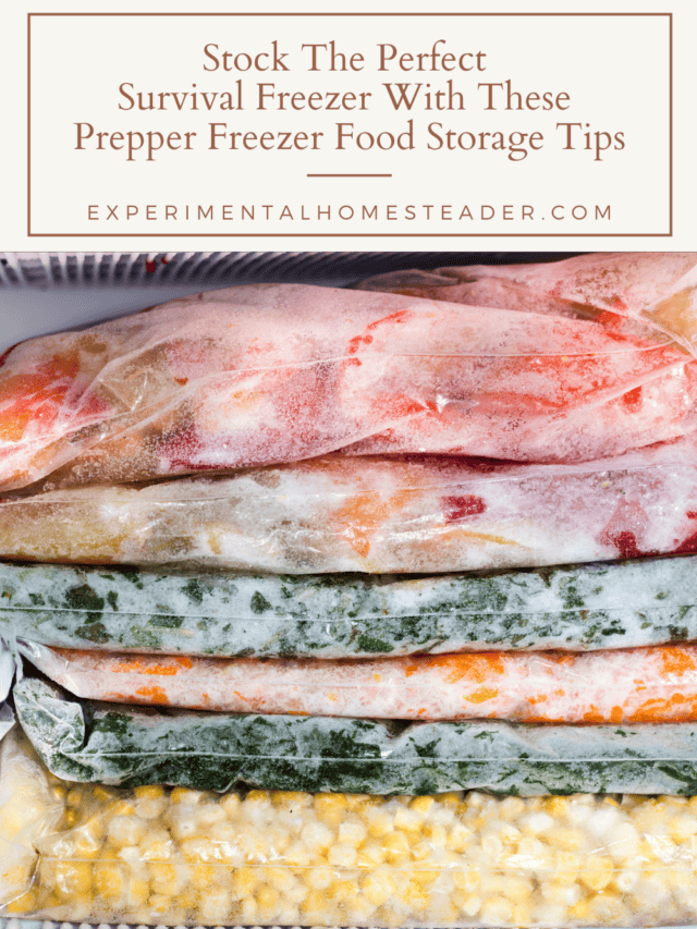 Prepper Freezer Food Storage Tips Story Experimental Homesteader