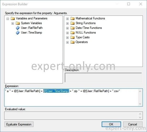 Zip files with SSIS and 7zip Integration Services