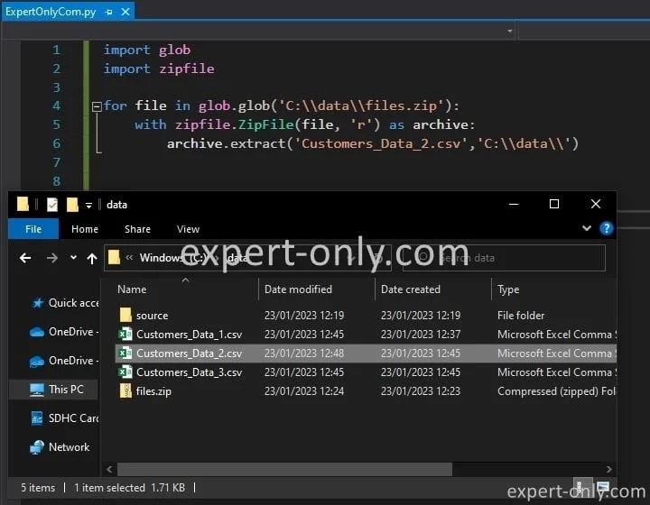 How to zip and unzip files with the Python zipfile module