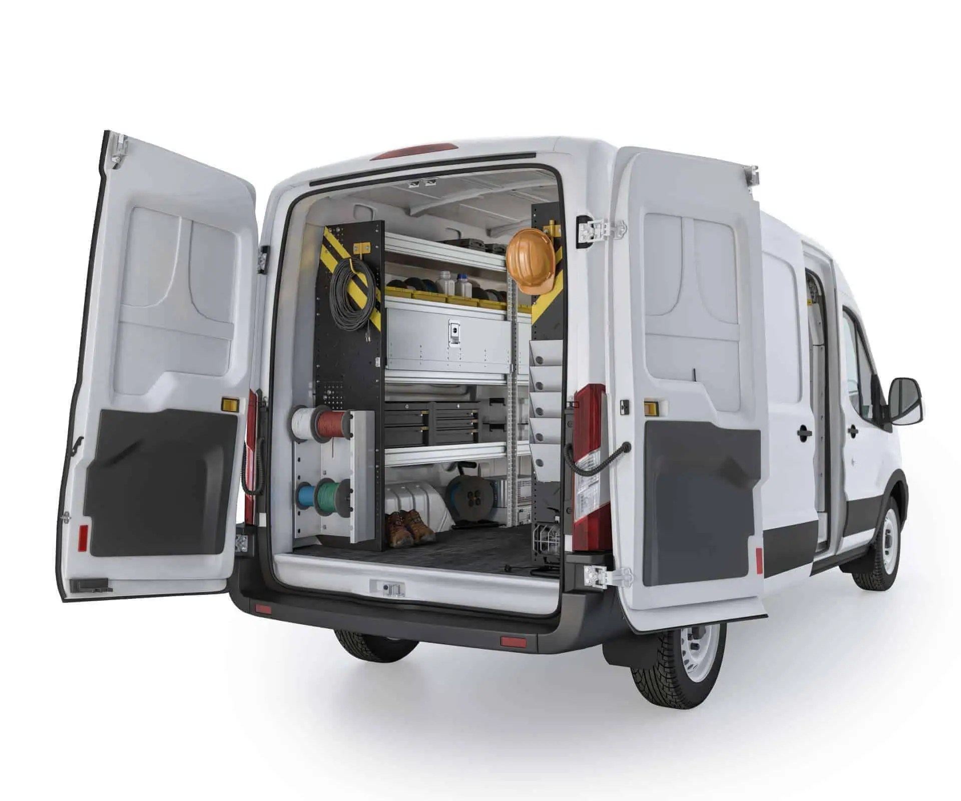Electrician Van Shelving Package, Ford Transit Med Roof, 148” WB FTM