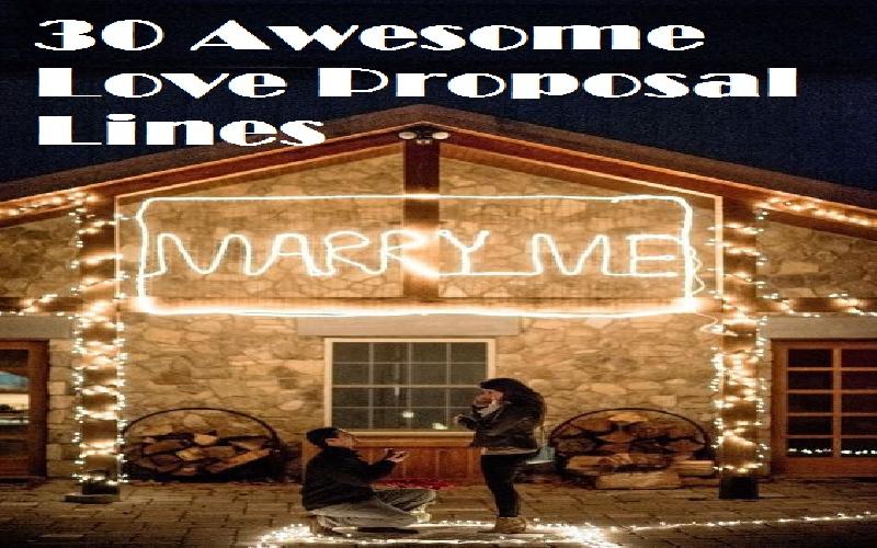 30 Awesome Love Proposal Lines Samplemessages Blog