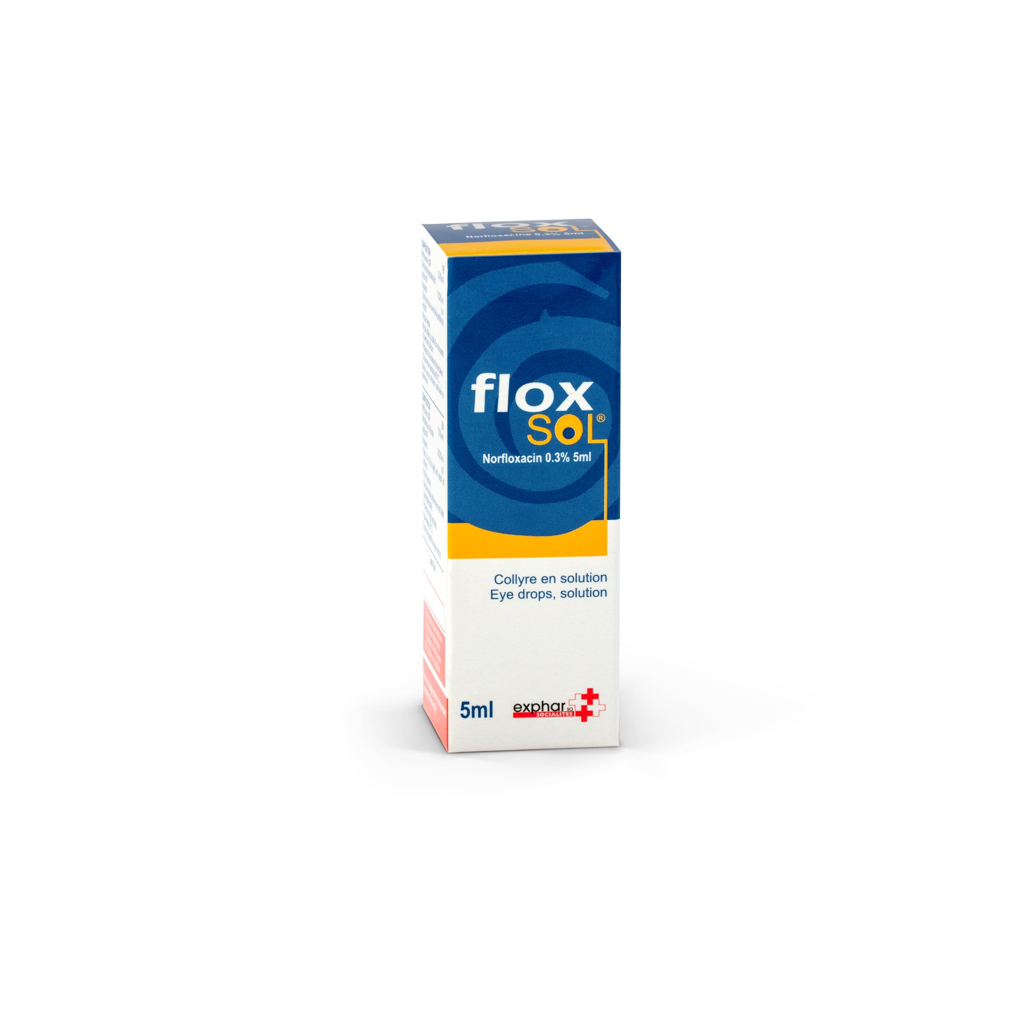 Produit FLOXSOL Collyre Exphar, laboratoire pharmaceutique