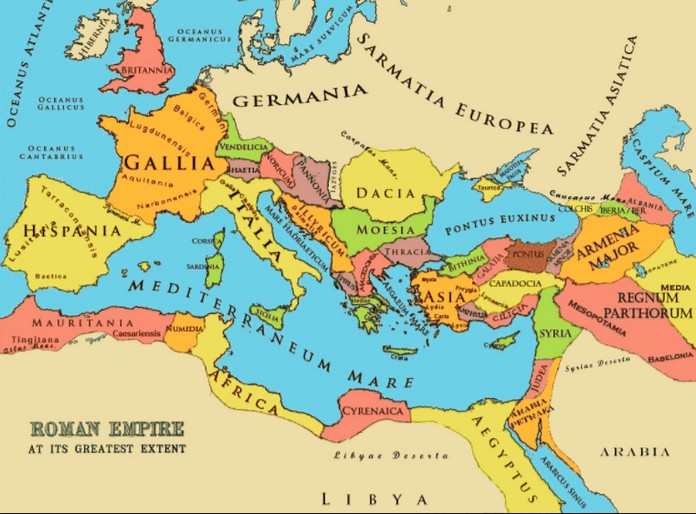 Map Of Ancient Rome Labeled The ancient Roman Empire Map