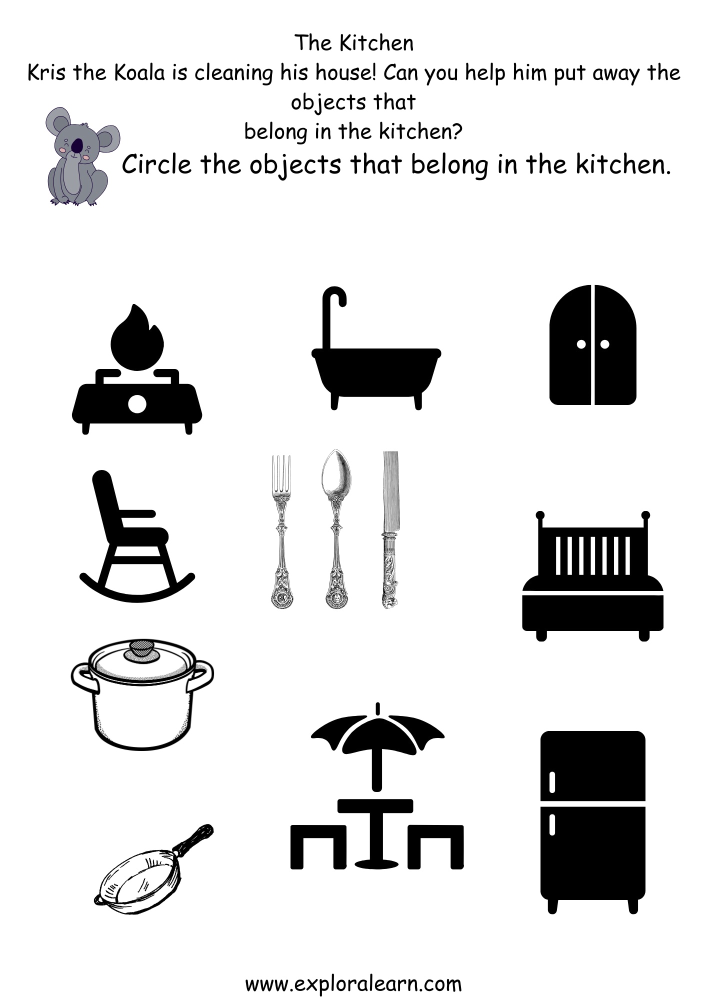 General Awareness Worksheets for Preschool and Kindergarten 2 to 6