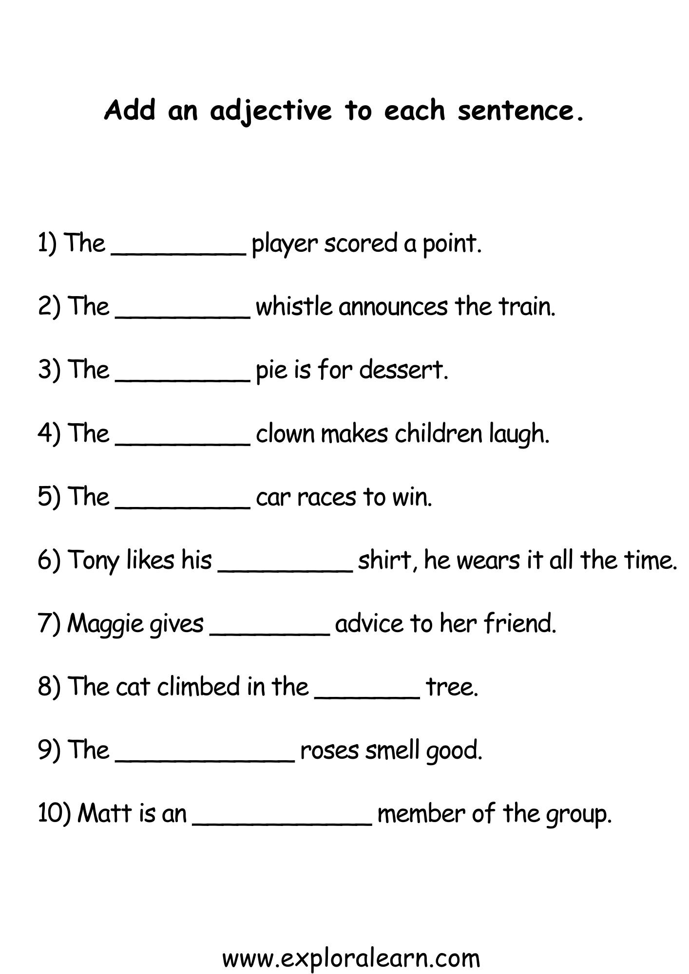 Practice Adjectives