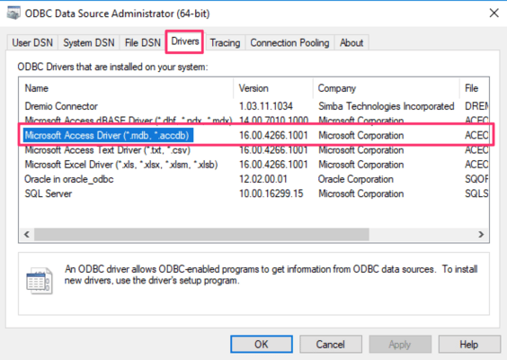How to import Data from Microsoft Access Database with ODBC