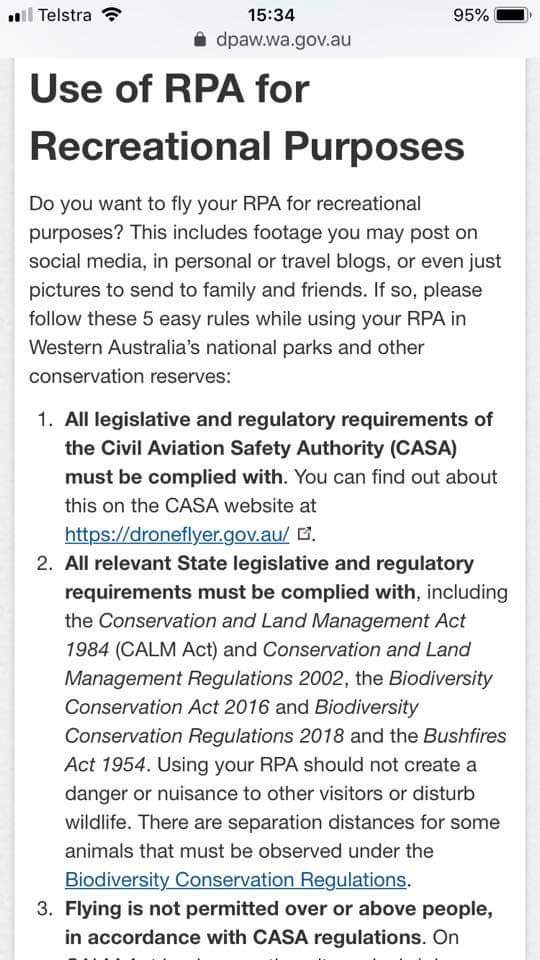 Drones Now allowed in WA's National Parks *UPDATED AGAIN* Explore WA