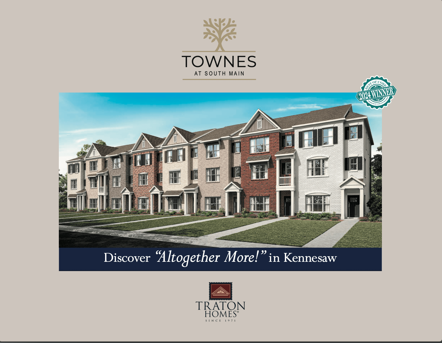Thank You Townhomes in Kennesaw and Smyrna Traton Homes