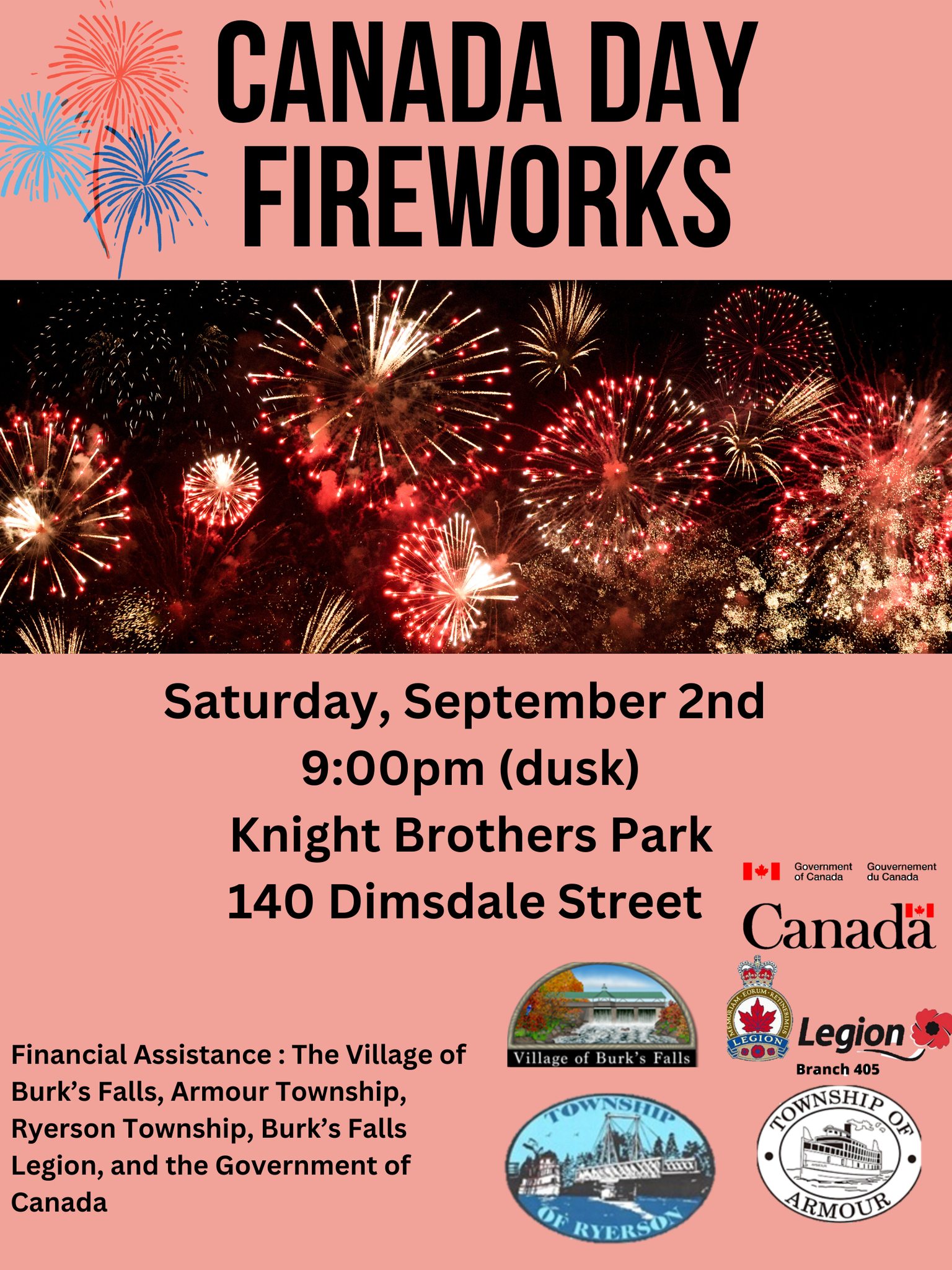 Burk's Falls Canada Day Fireworks Explore Almaguin